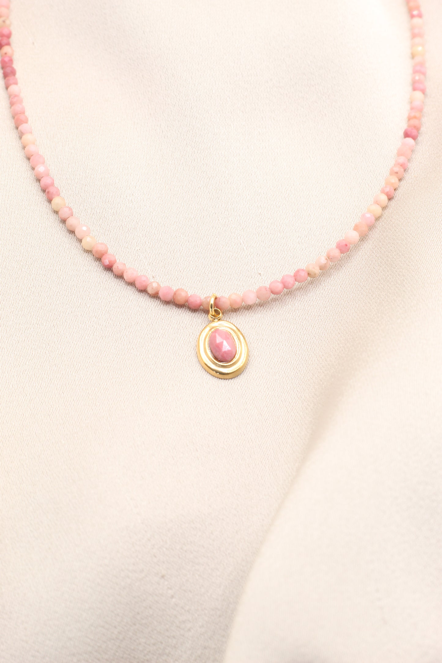 Lover & Compassion | Rhodochrosite beaded Necklace