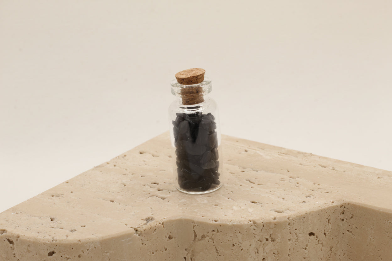 Obsidian Crystal Wish Jar