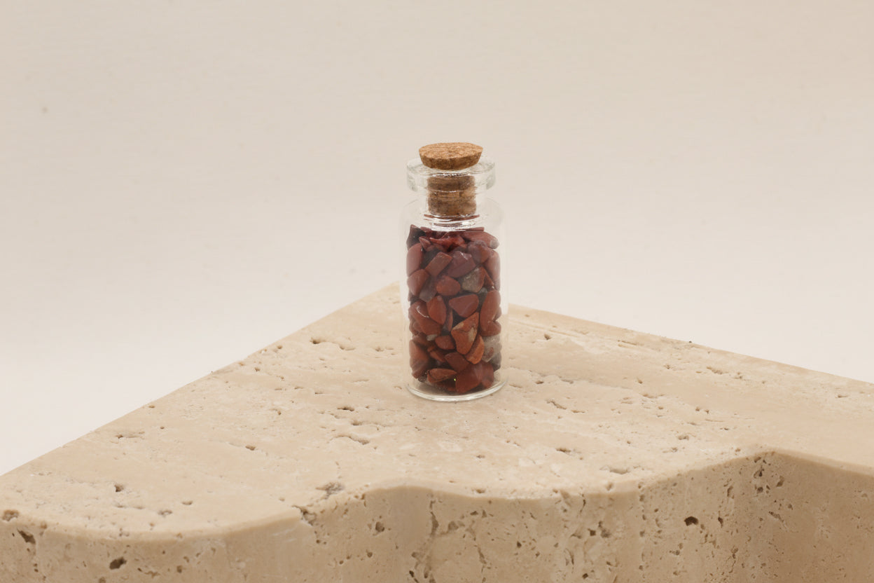 Red Jasper Crystal Wish Jar