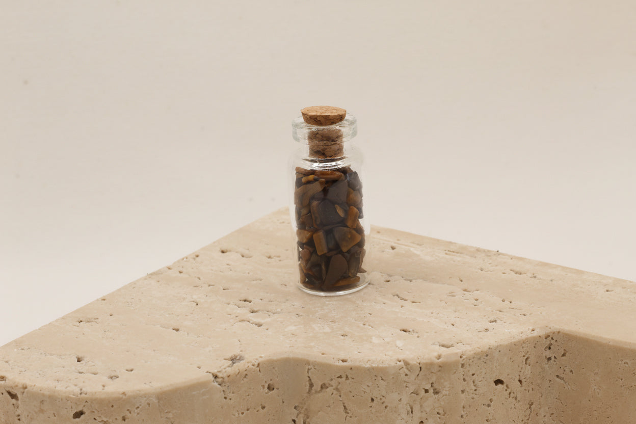 Courage & Strength | Tigers Eye Crystal Wish Jar