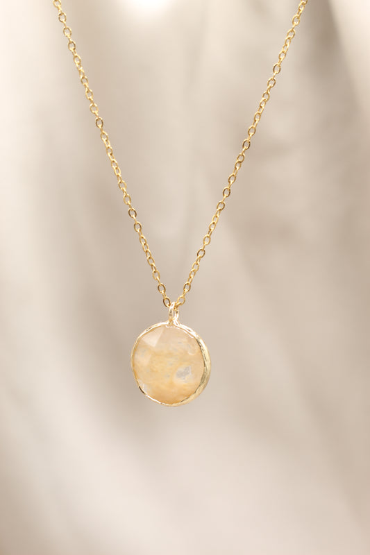 Joy & Abundance | Citrine Moon necklace