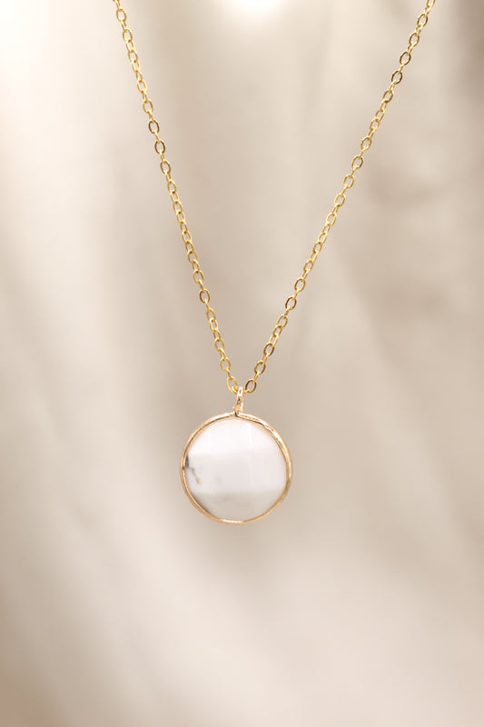 Calm & Tranquility | Howlite moon necklace