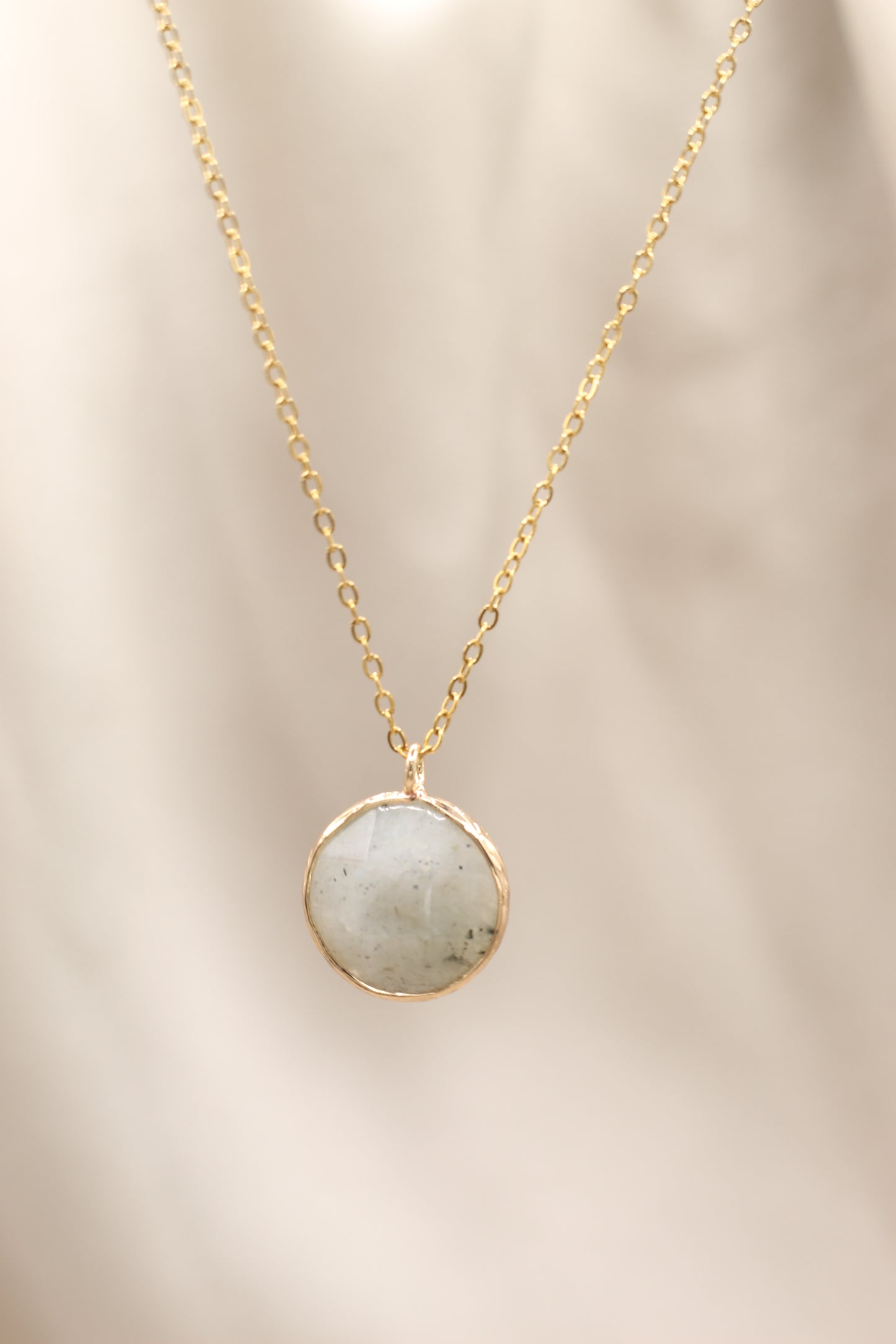 Inner wisdom & nurture | Grey Moonstone moon necklace