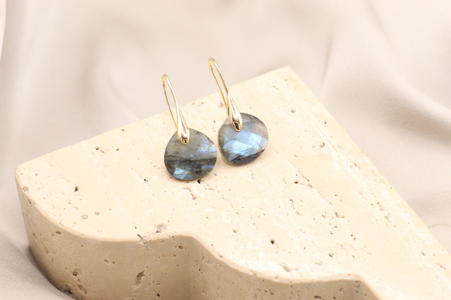 Transformation & Protection | Labradorite droplet earrings
