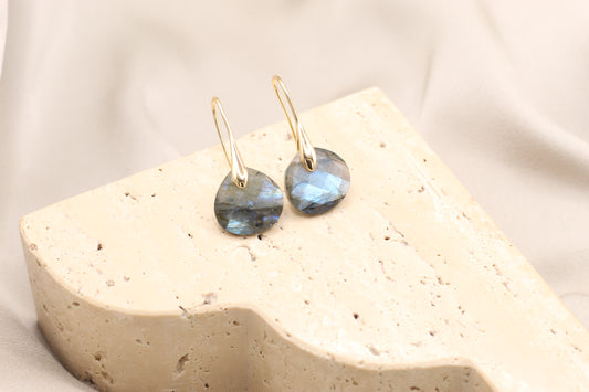 Transformation & Protection | Labradorite droplet earrings