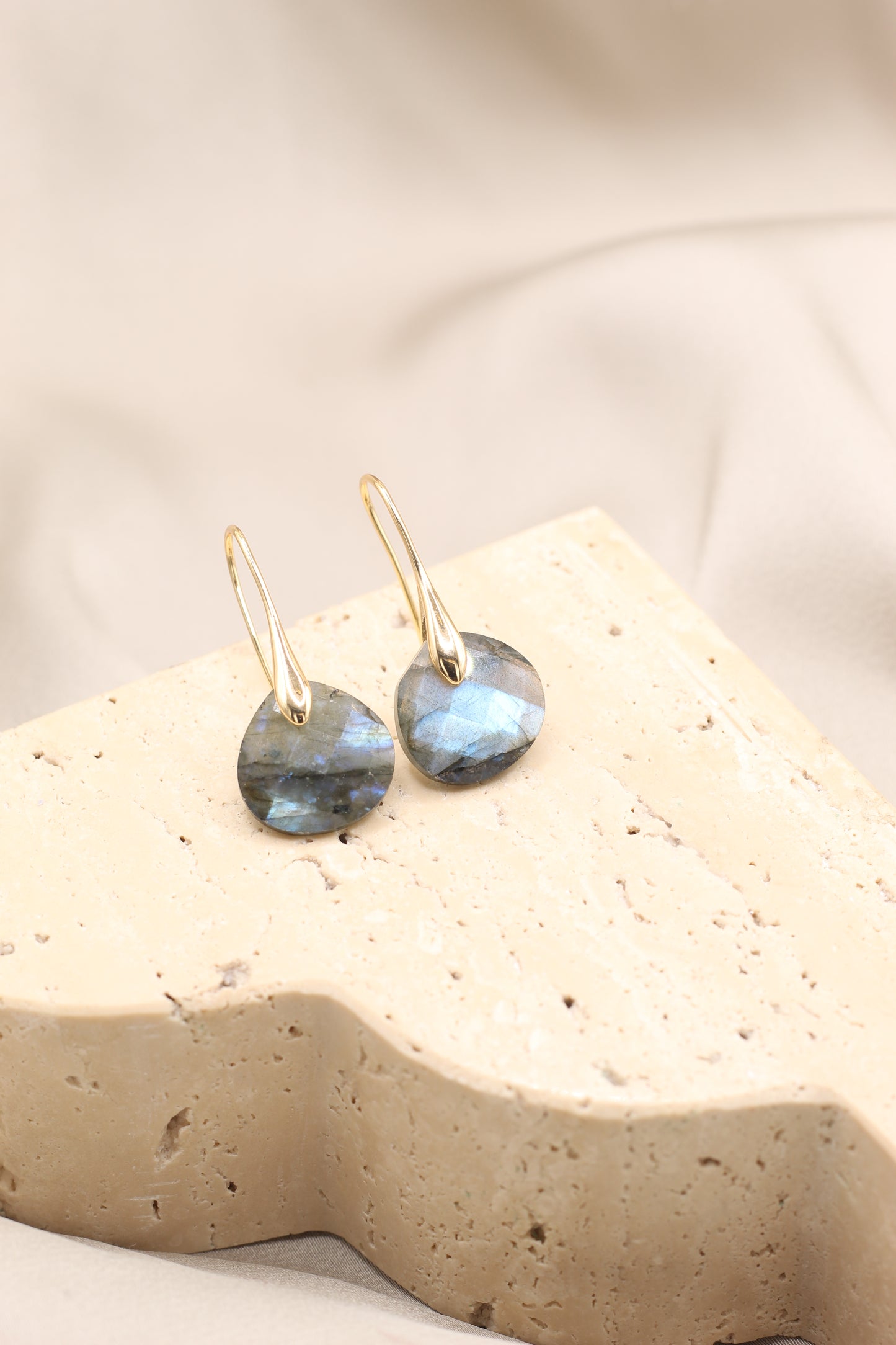 Transformation & Protection | Labradorite droplet earrings