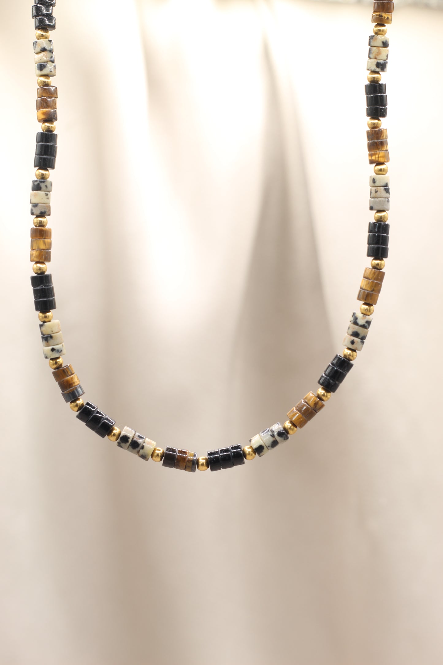 Playful Confidence | Tigers Eye & Dalmation Jasper Necklace