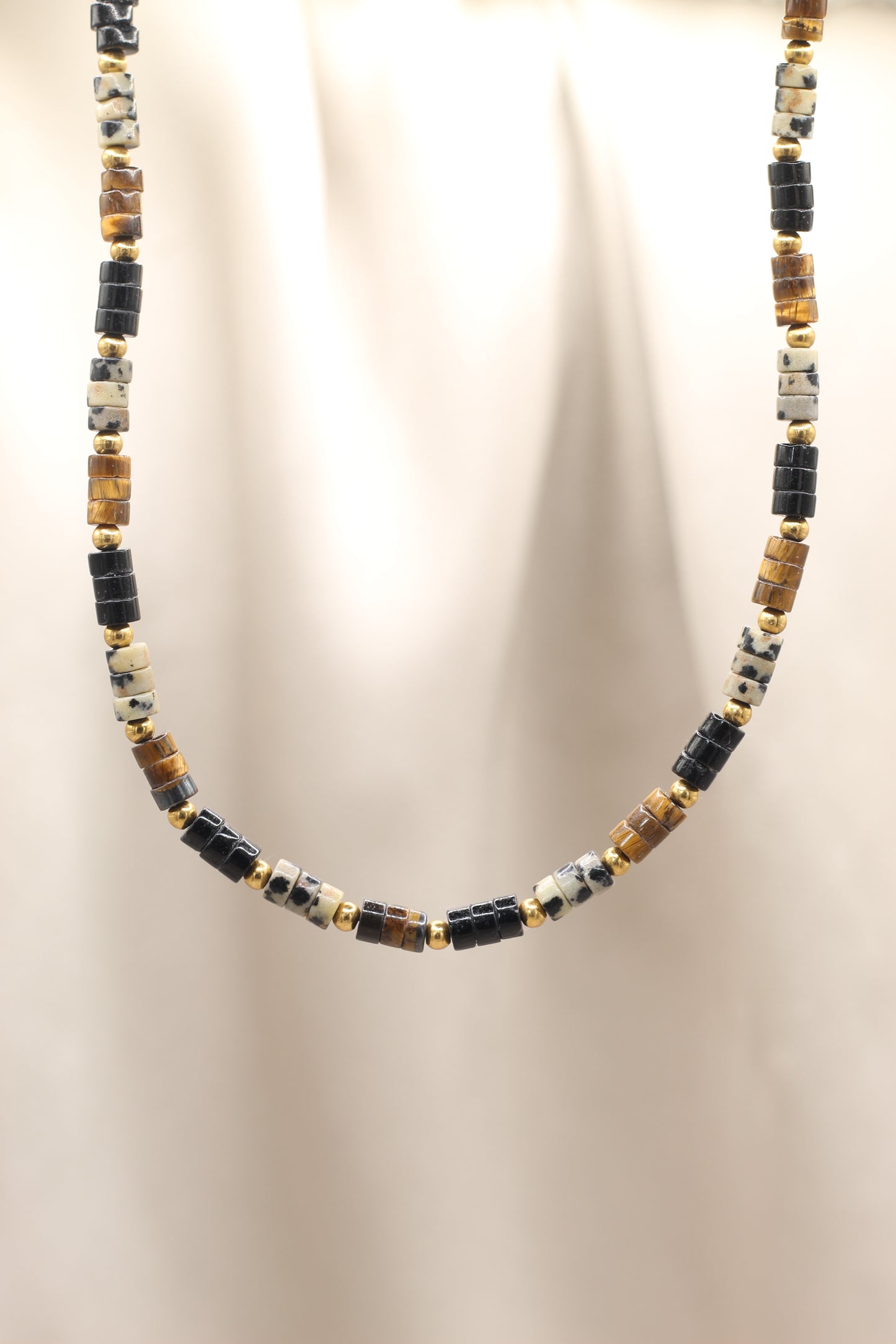 Playful Confidence | Tigers Eye & Dalmation Jasper Necklace