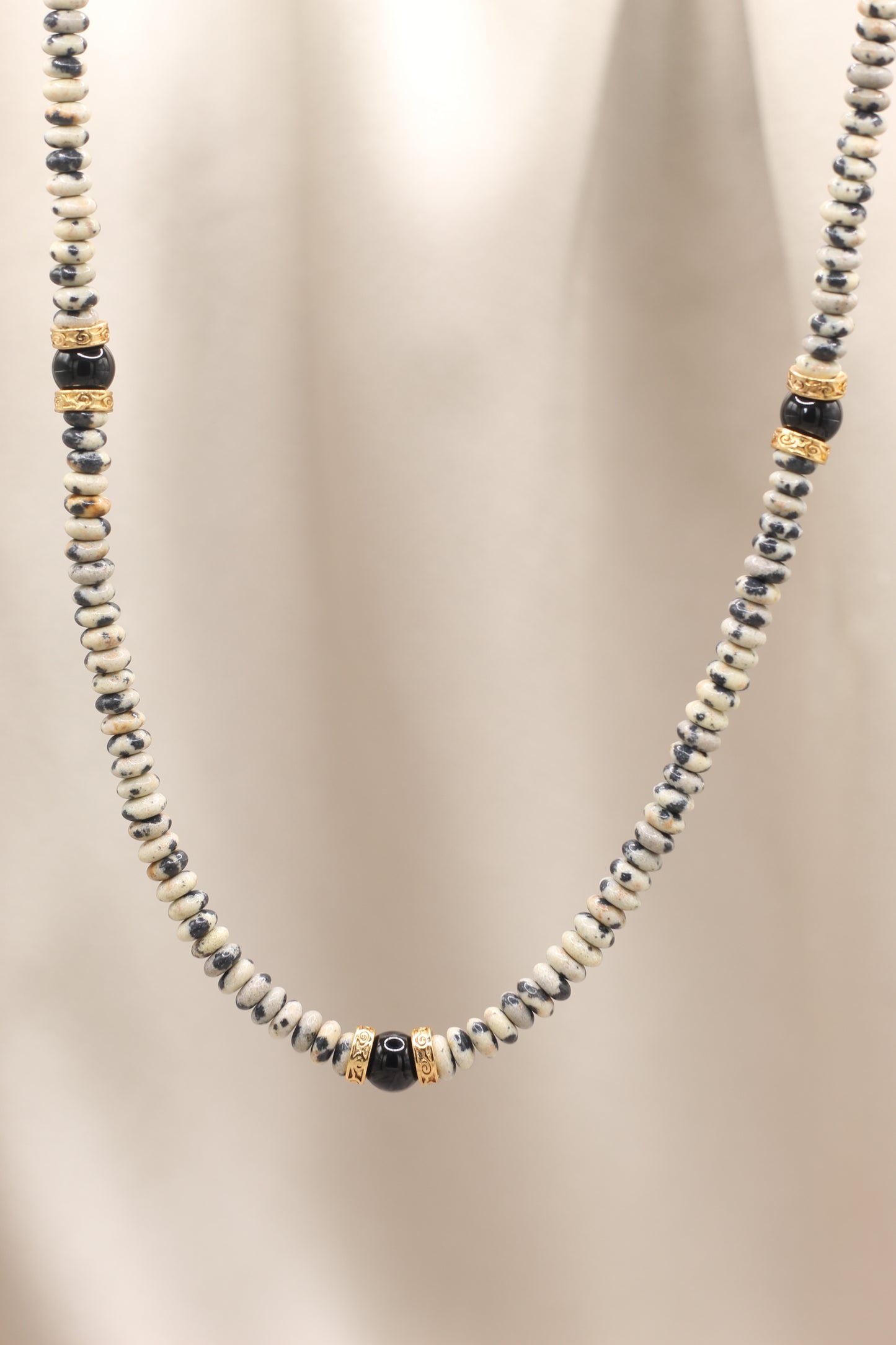 Rooted Mischief | Dalmation Jasper & Black Agate Necklace
