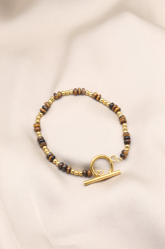 Courage & Strength | Tigers Eye Tbar bracelet