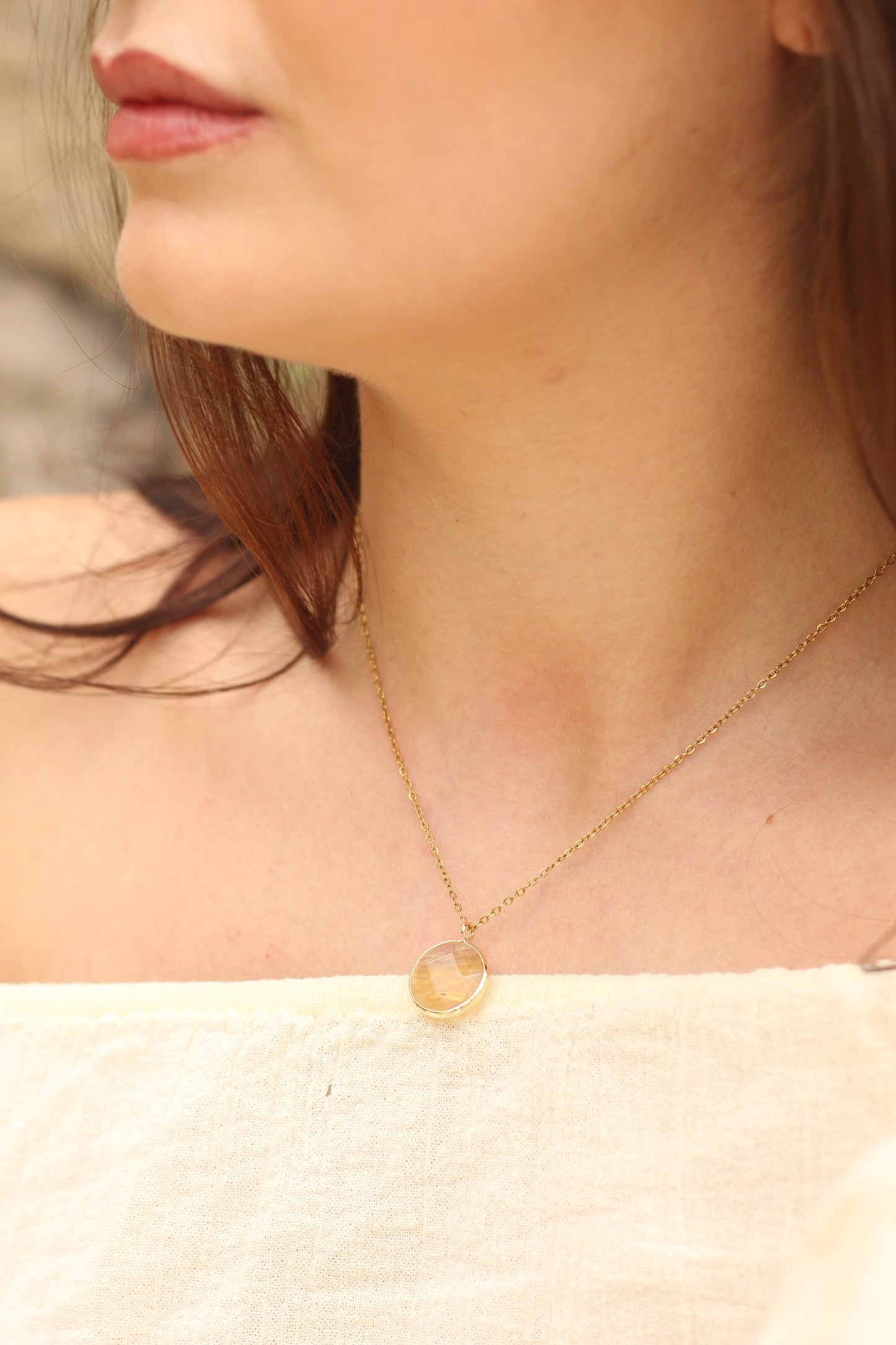 Joy & Abundance | Citrine Moon necklace