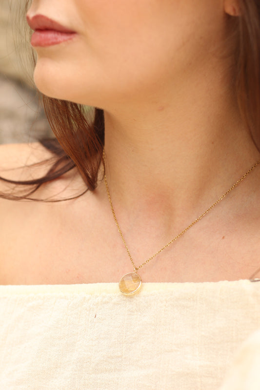 Joy & Abundance | Citrine Moon necklace