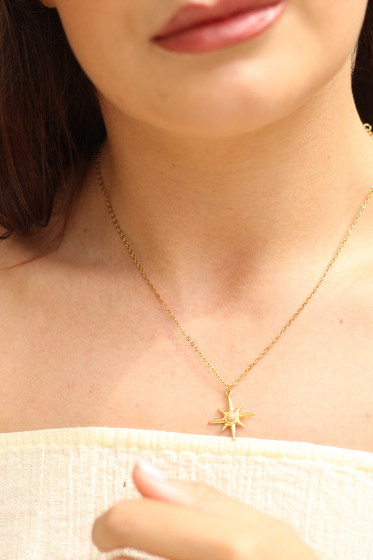 Joy & Vitality | Sunstone star necklace