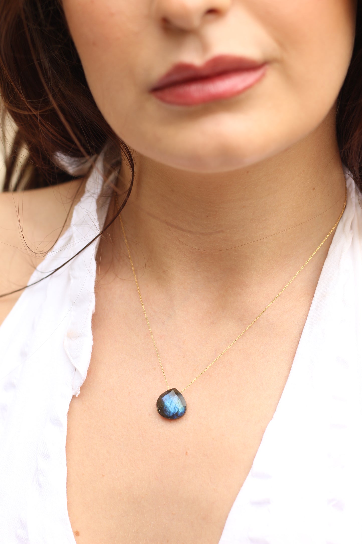 Transformation & Protection | Labradorite droplet necklace