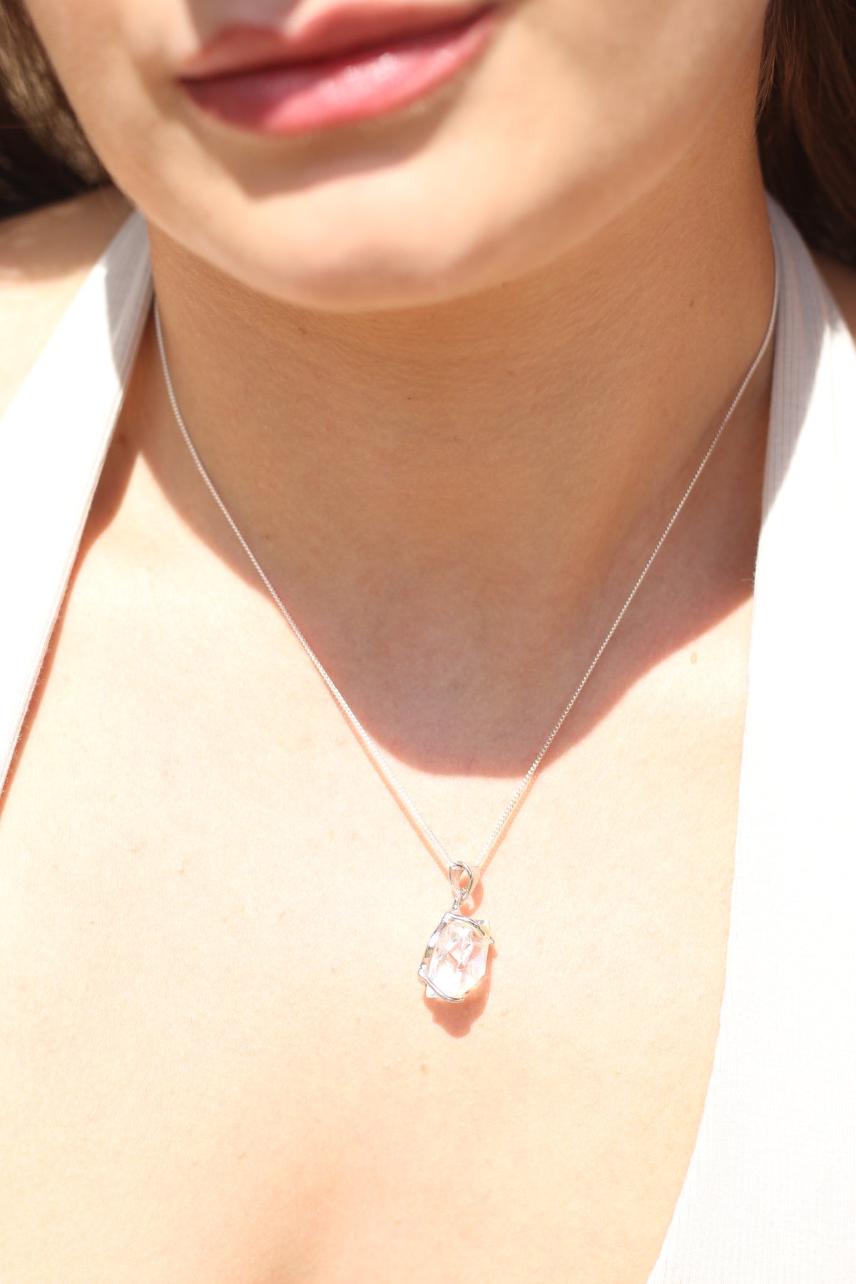 Herkimer Diamond Necklace | Sterling Silver