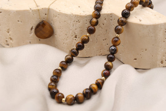 Tigers Eye Beaded Necklace