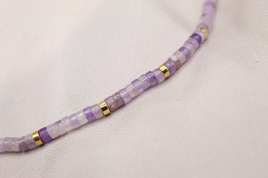 Peace & Calm | Amethyst beaded necklace