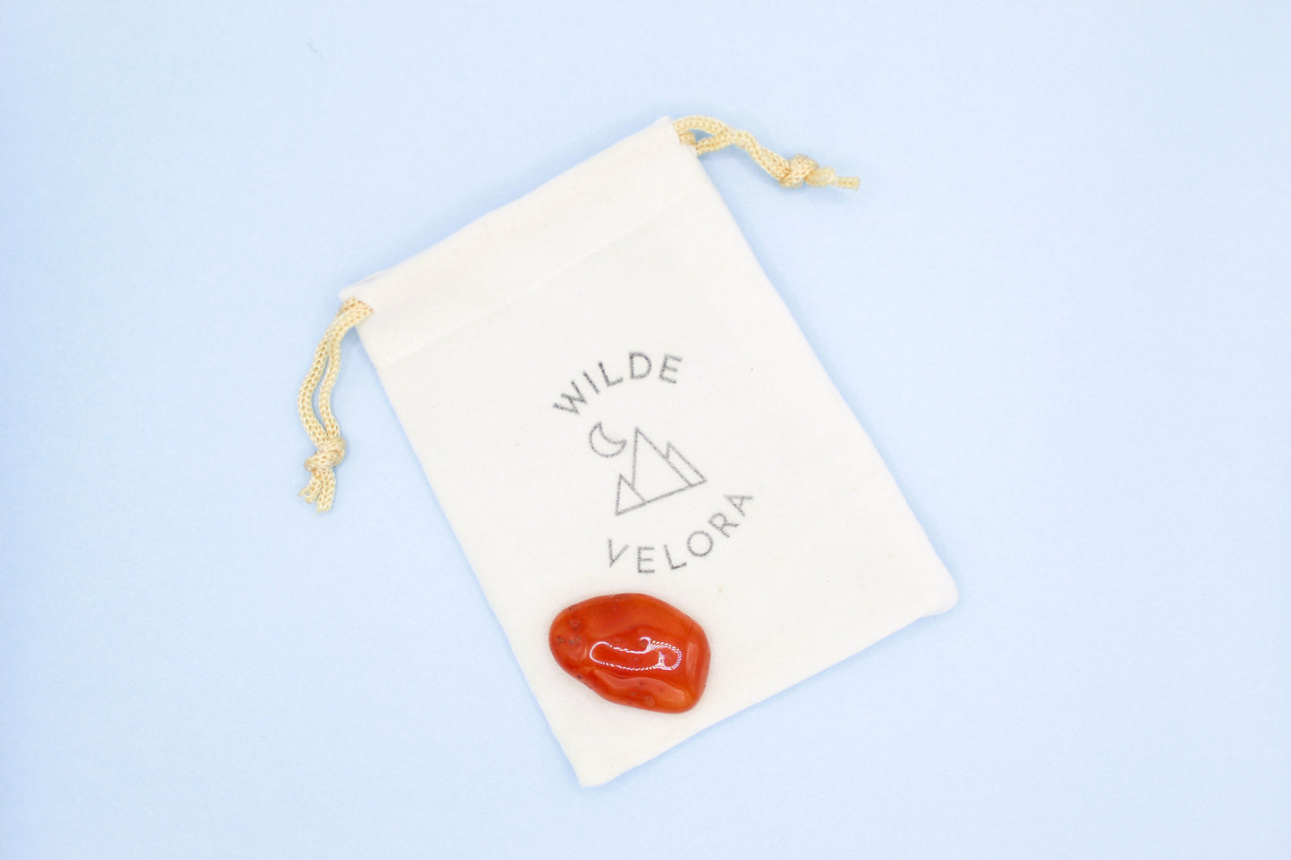 carnelian stone in bag