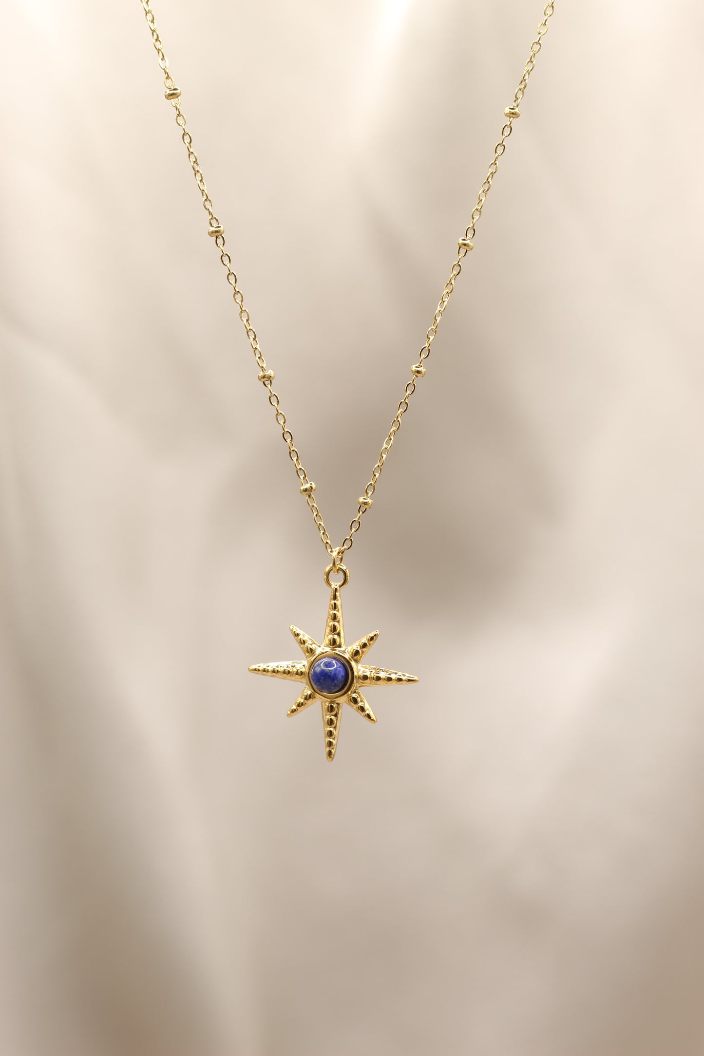 Wisdon & Intuition | Lapis Lazuli gold star necklace