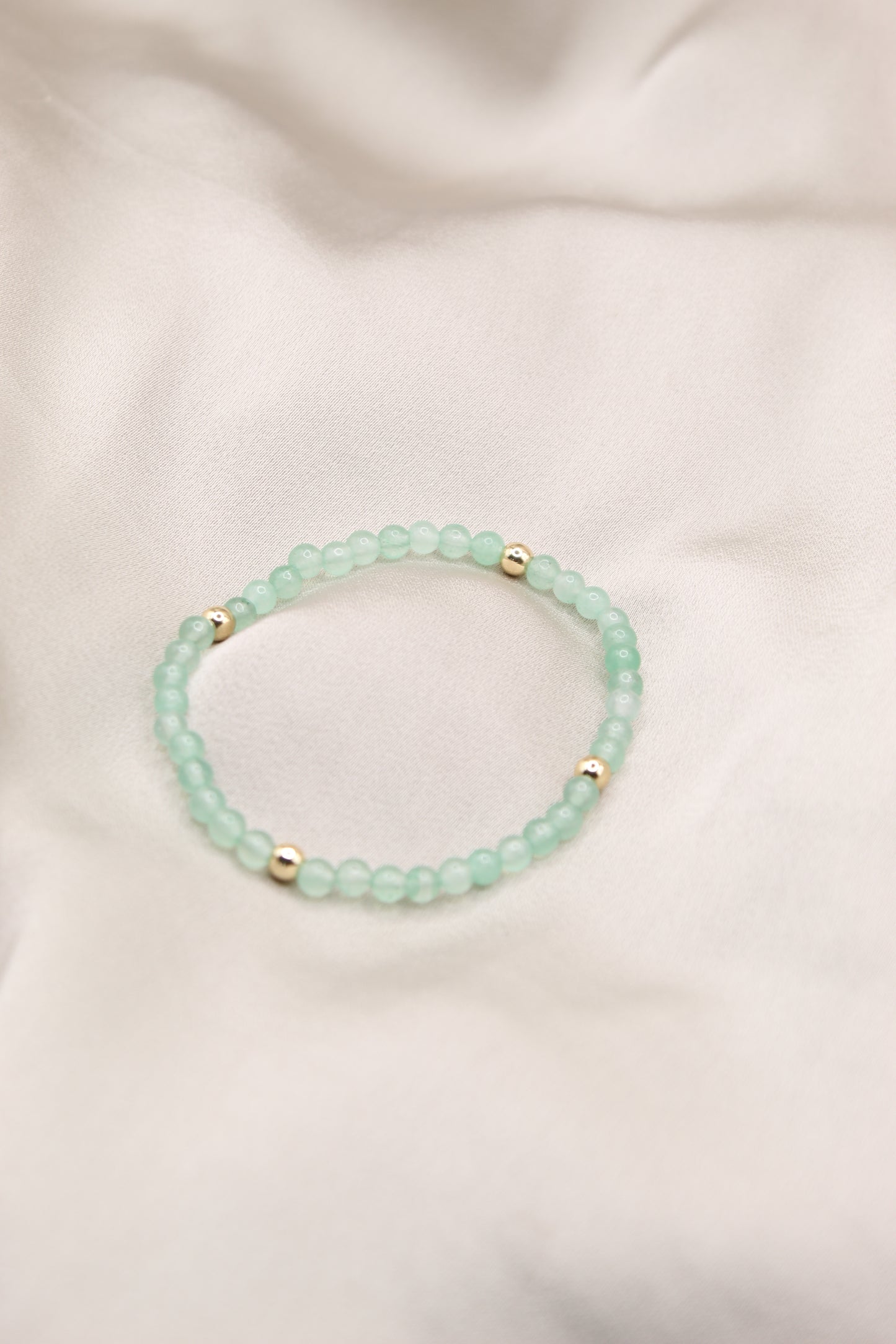 Green aventurine beaded bracelet