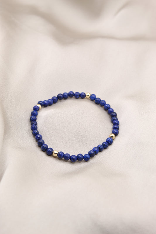 Lapis Lazuli 4mm beaded bracelet