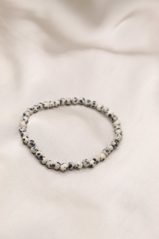 Dalmation Jasper delicate beaded bracelet