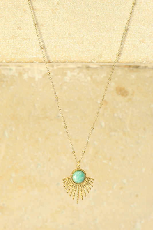 Clarity & Truth | Amazonite fan necklace