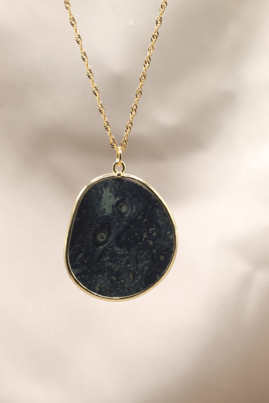 Acceptance & Connection | Rhyolite large slice necklace