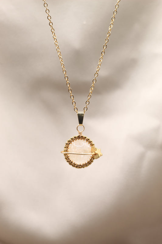 Healing & Personal Power | Golden Healer planet pendant necklace