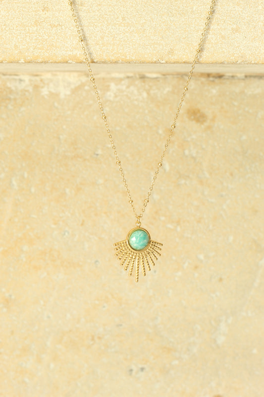 Clarity & Truth | Amazonite fan necklace