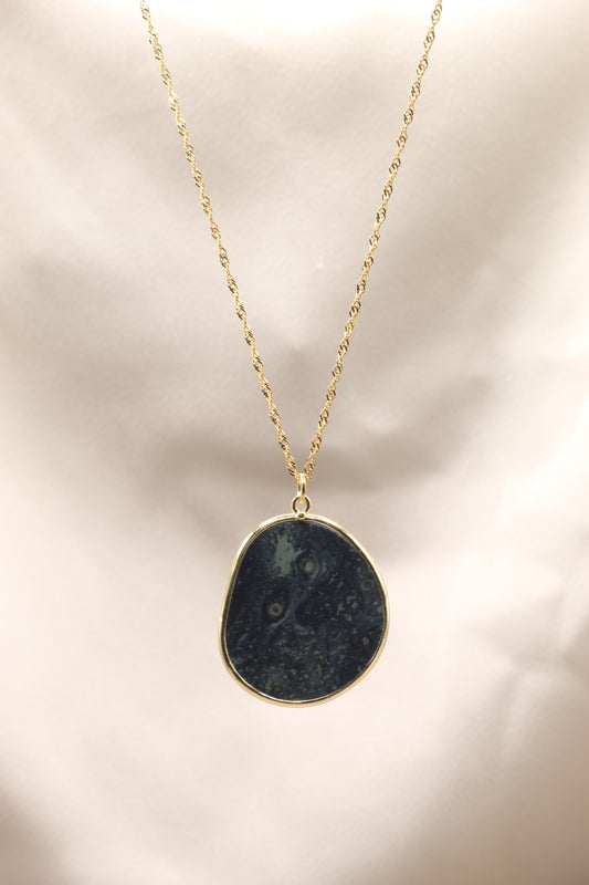 Acceptance & Connection | Rhyolite large slice necklace