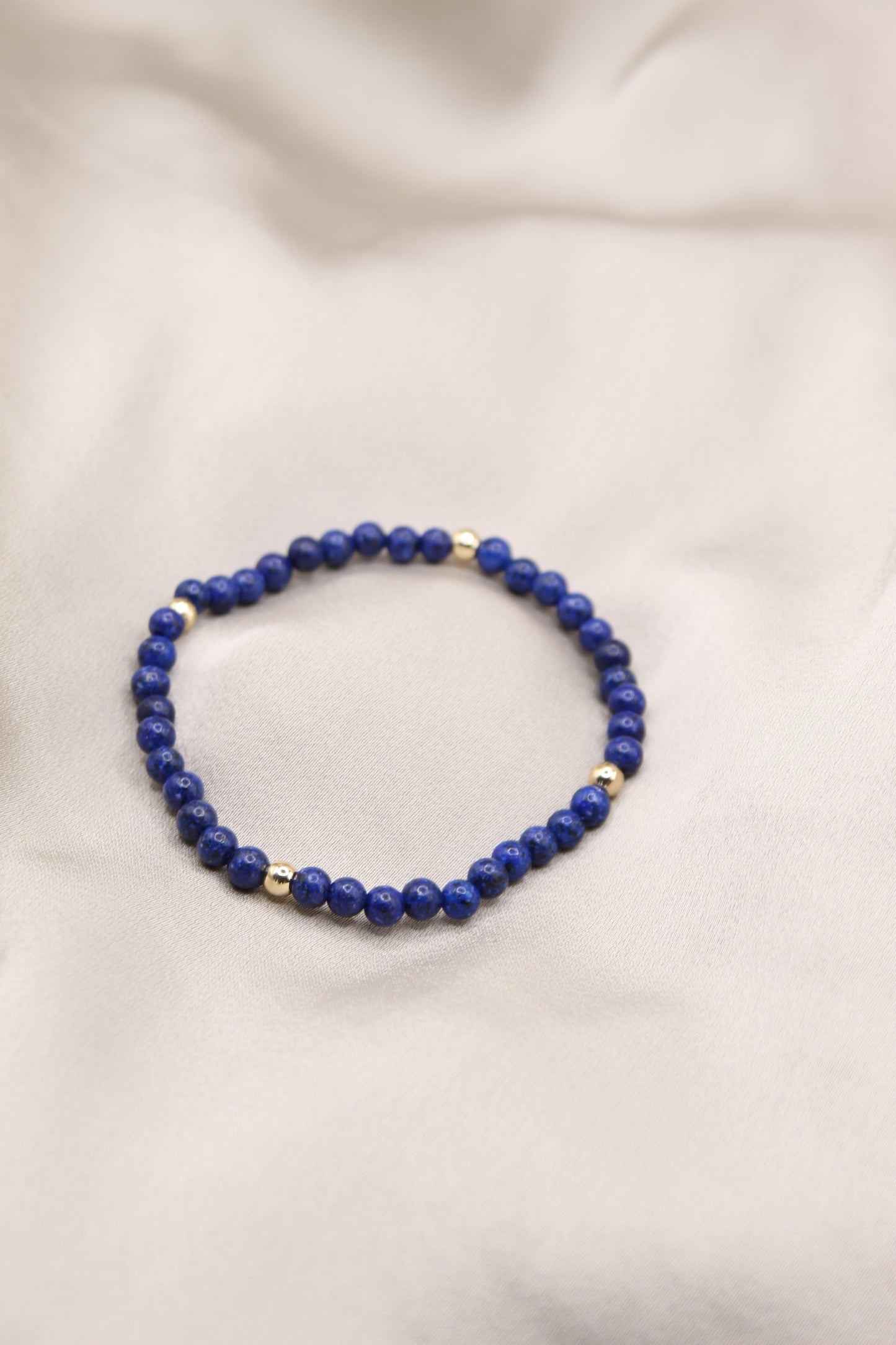 Lapis Lazuli 4mm beaded bracelet