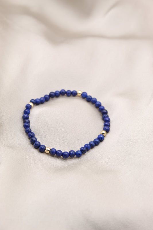 Lapis Lazuli 4mm beaded bracelet